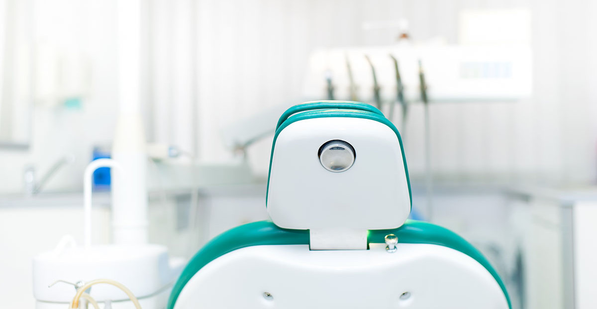 Detail of dentist chair at local dental private clinic